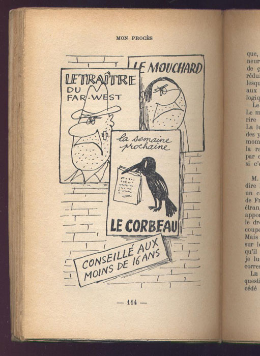 Auteur: Georges ARNAUD, titre: MON PROCES, dessins: illustré par SINE, Envoi dédicace de l’Auteur, Les Editions de Minuit - 1961